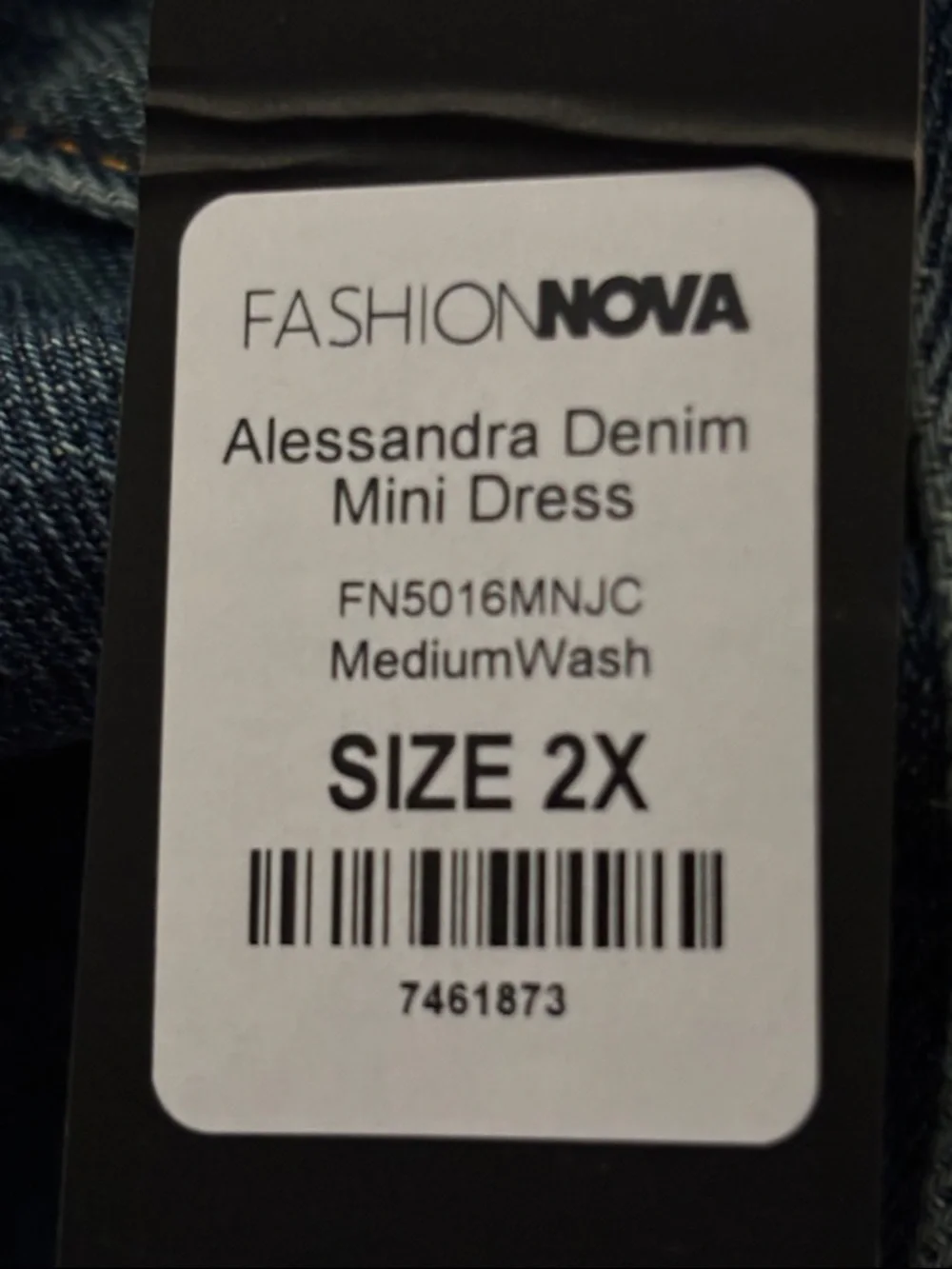 Fashion Nova Washed Blue Denim Button-Up Mini Dress “Alessandra” - Picture 5 of 5